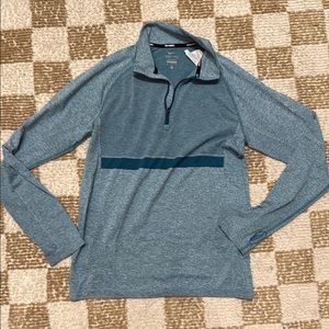 Blue Quarter-Zip Pullover